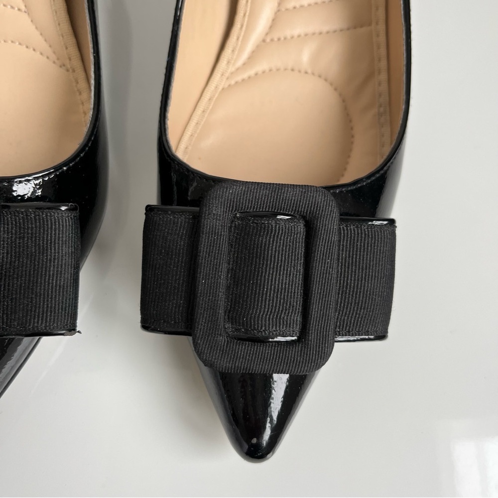 Adrienne Vittadini Black Patent Block Heel Size 7 - Picture 3 of 12